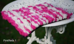 Woven Wool Sit Mats - PinkRed