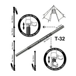 Luxe T32 - 14mm Flick Lock Pole Link